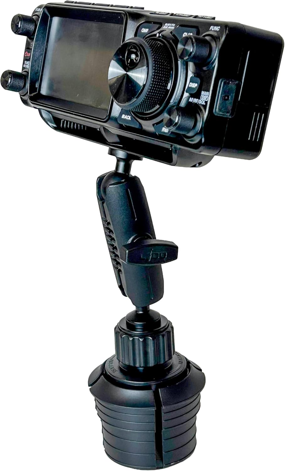 Lido Yaesu FTX-1 Icom IC-705 IC-706 IC-7000 IC-2820 ID-4100 or IC-7100 Heavy Duty Cup Holder Mount