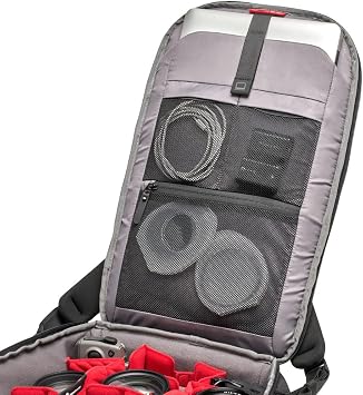 Manfrotto PRO Light Backloader M, Professional Camera Backpack for Cameras, Top and Rear Access, Double Tripod Mount, Padded Backpack with Interchangeable Dividers, Black