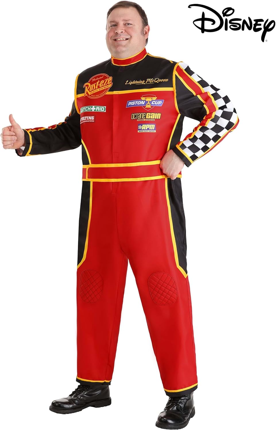 Plus Size Rust-eze Pitcrew Costume | Adult Disney Pixar Cars Uniform, Officially Licensed, Jumpsuit With Decals