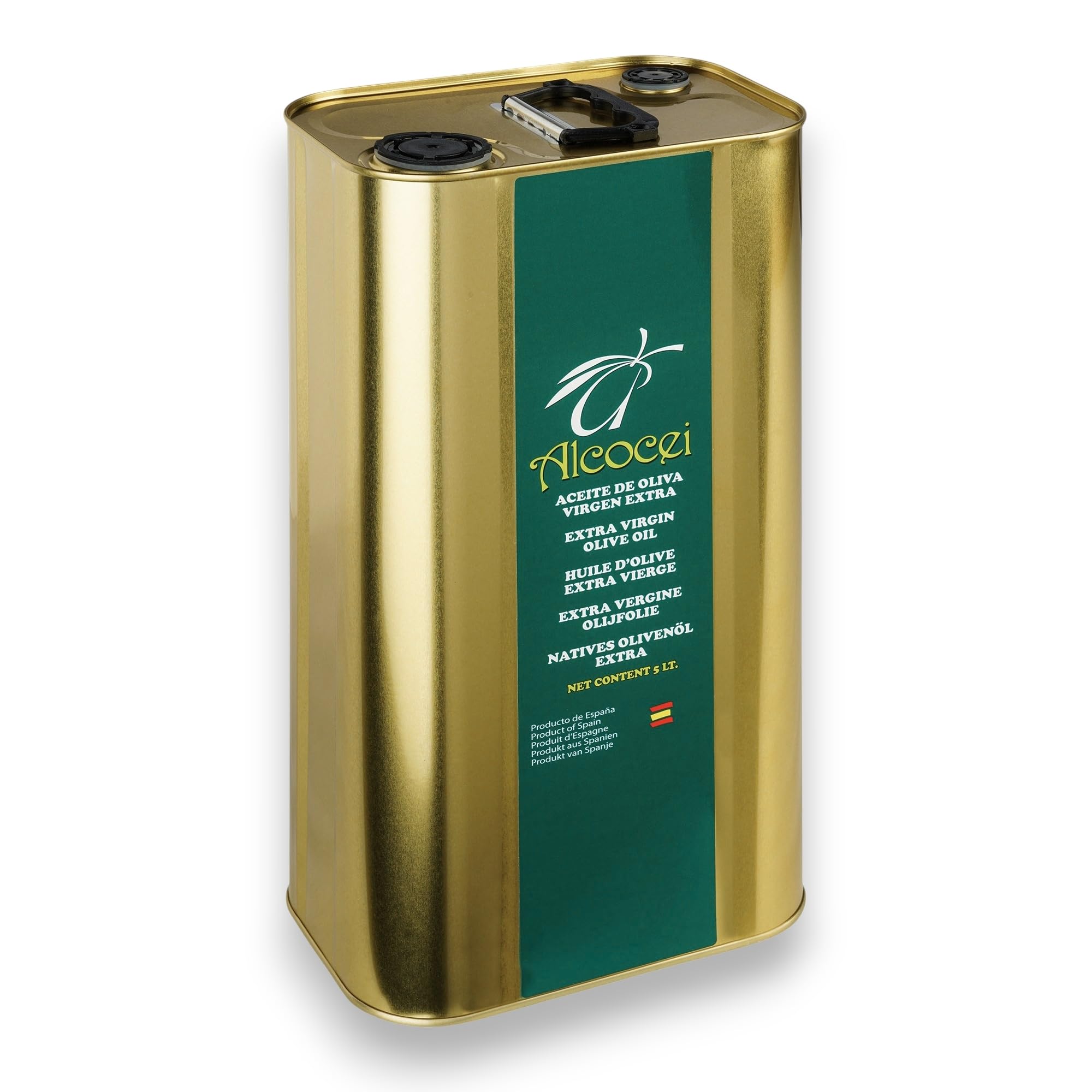 ALCOCEI Extra Natives Olivenöl aus Spanien | 5 Liter | Kaltgepresst | 0,2-0,3% Säuregehalt | Kaltextraktion innerhalb von 12 Stunden