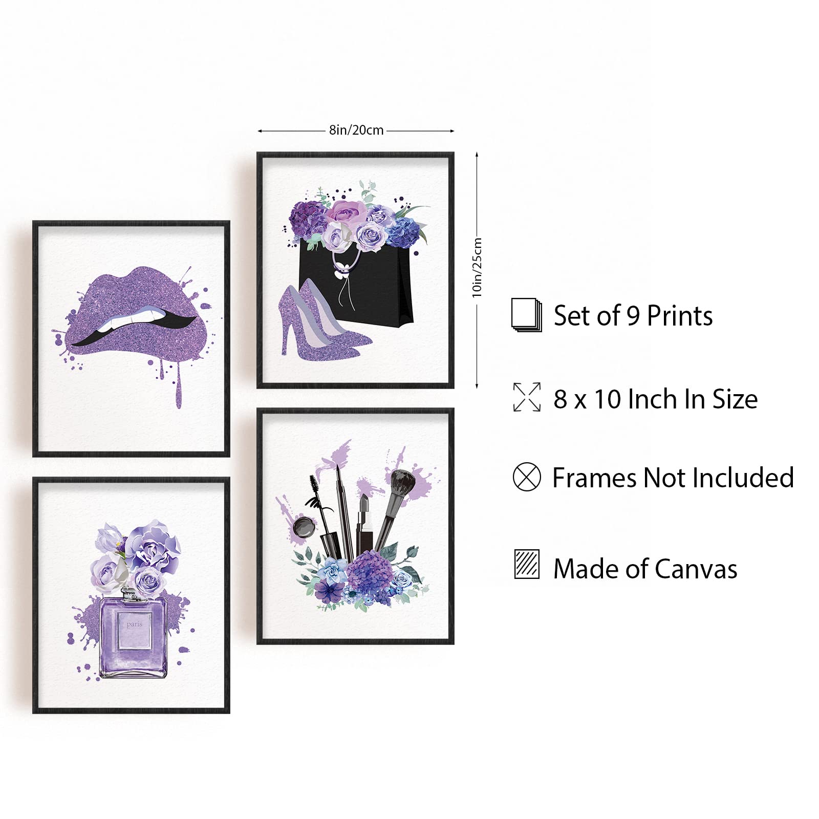 Amazon.com: INFUNLY Set of 9 Makeup Wall Art Print UNFRAMED Purple Flower Perfume Fashion Wall Pictures 8X10 Canvas Prints Wall Decor for Bedroom Makeup Art Girls Room Wall Decor: Posters & Prints amazon-com-infunly-set-of-9-makeup-wall-art-print-unframed-purple-flower-perfume-fashion-wall-pictures-8x10-canvas-prints-wall-decor-for-bedroom-makeup-art-girls-room-wall-decor-posters-prints