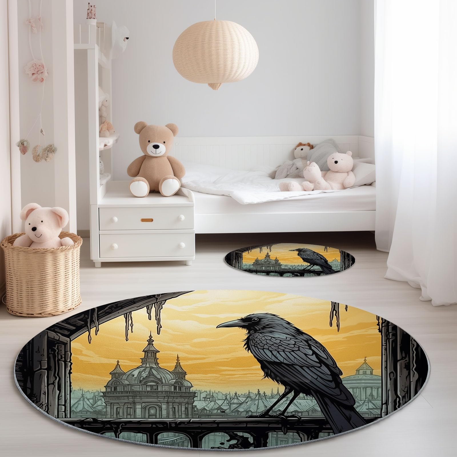 Tapis rond antidérapant lavable pour protéger et embellir les sols