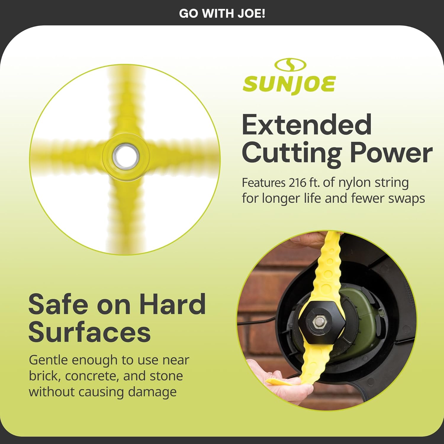 Sun Joe SB601RB-3PK Pack of 3 Replacement Trimmer Blades, Fits Sun Joe SB600E, SB601E, and SB602E, Manufacturer Original