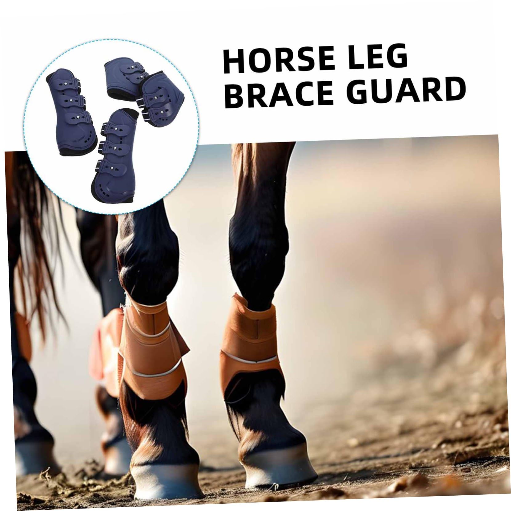 4 para Patas De Caballo, Equipo De Protección para Caballos, Botas De Envío para Caballos, Botas para Patas Delanteras Y Traseras, Botas para Montar, Fundas para Pies