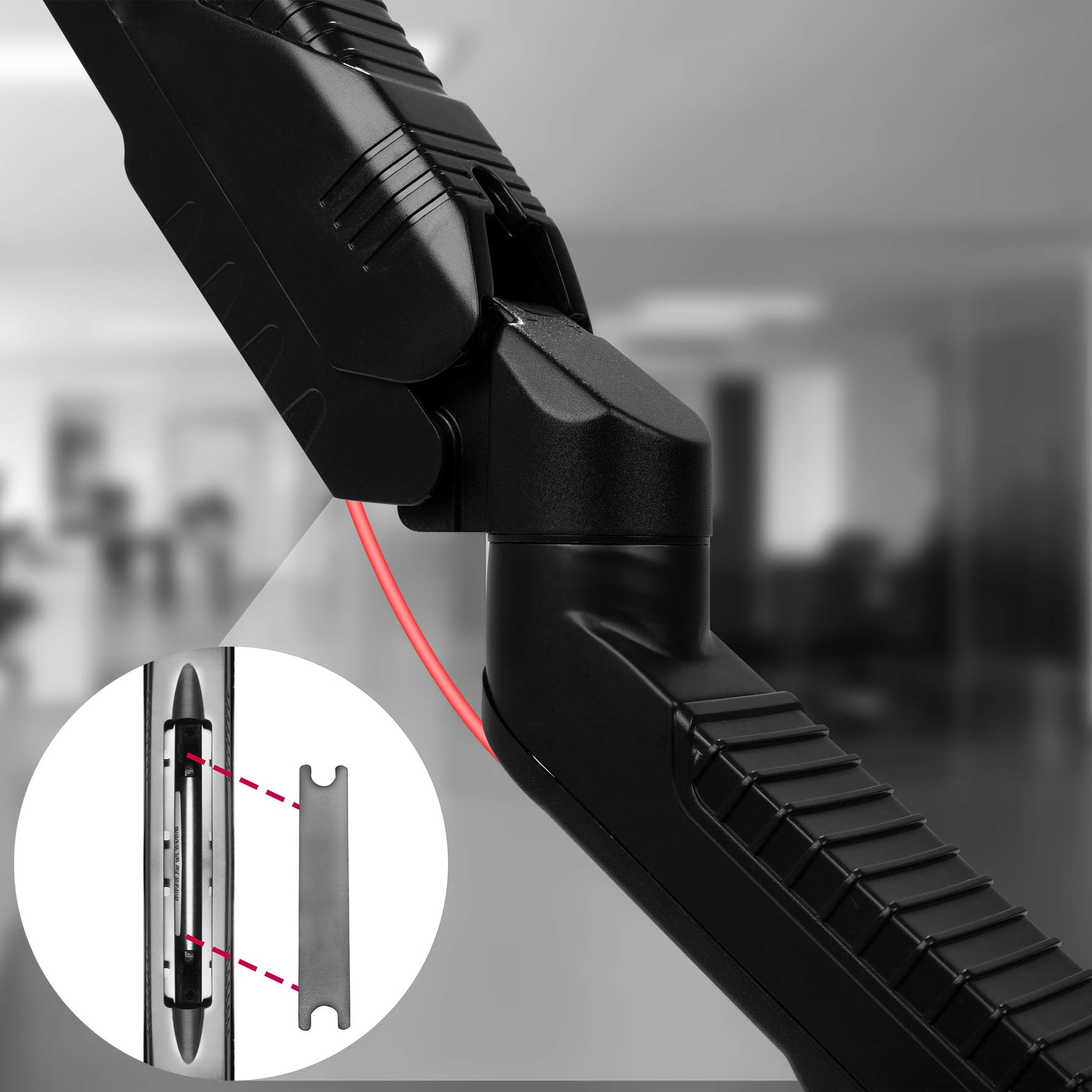 Duronic DMDCL1X1 Support d’écran et Ordinateur Portable VESA 75 100 | Bras pour moniteur d’ordinateur 15 à 27 pouces Support pour laptop Rotatif 360° Inclinable 85° Pivot 180° Charge max 6,5 kg