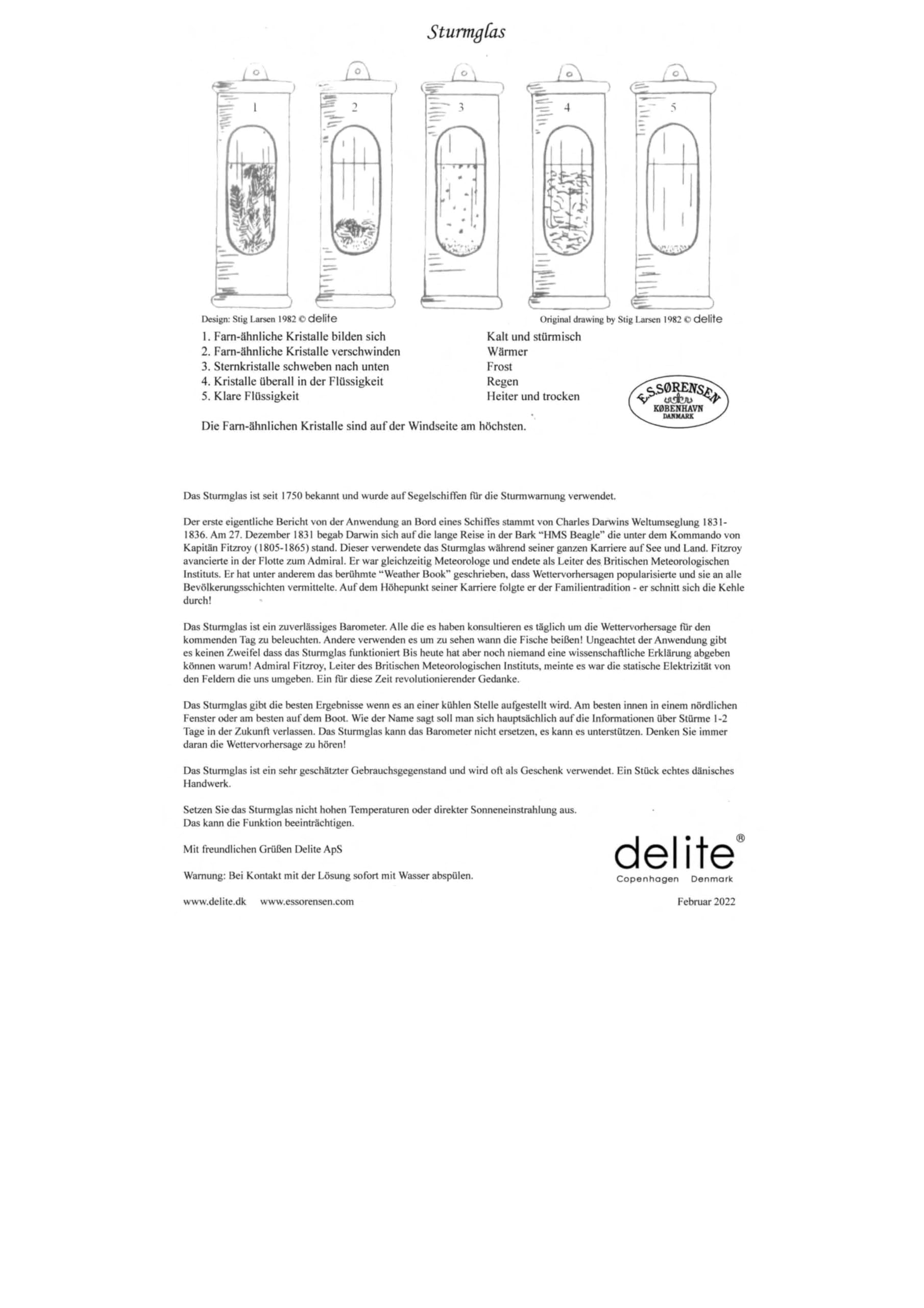 DELITE Barometro con supporto a parete, in acciaio inox spazzolato, altezza 145 mm, peso 500 g, prodotto in Danimarca