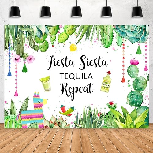 Aperturee Fondo de fotografía para fiesta Siesta de 7 x 5 pies, decoración de fiesta mexicana para fotomatón mexicano, suministros de fiesta de