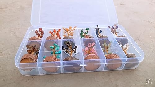 Miniatura 8 de Árbol de jade verde natural con piedras preciosas curativas de cristal bonsái Fortuna árbol de dinero para buena suerte, decoración de la cocina en