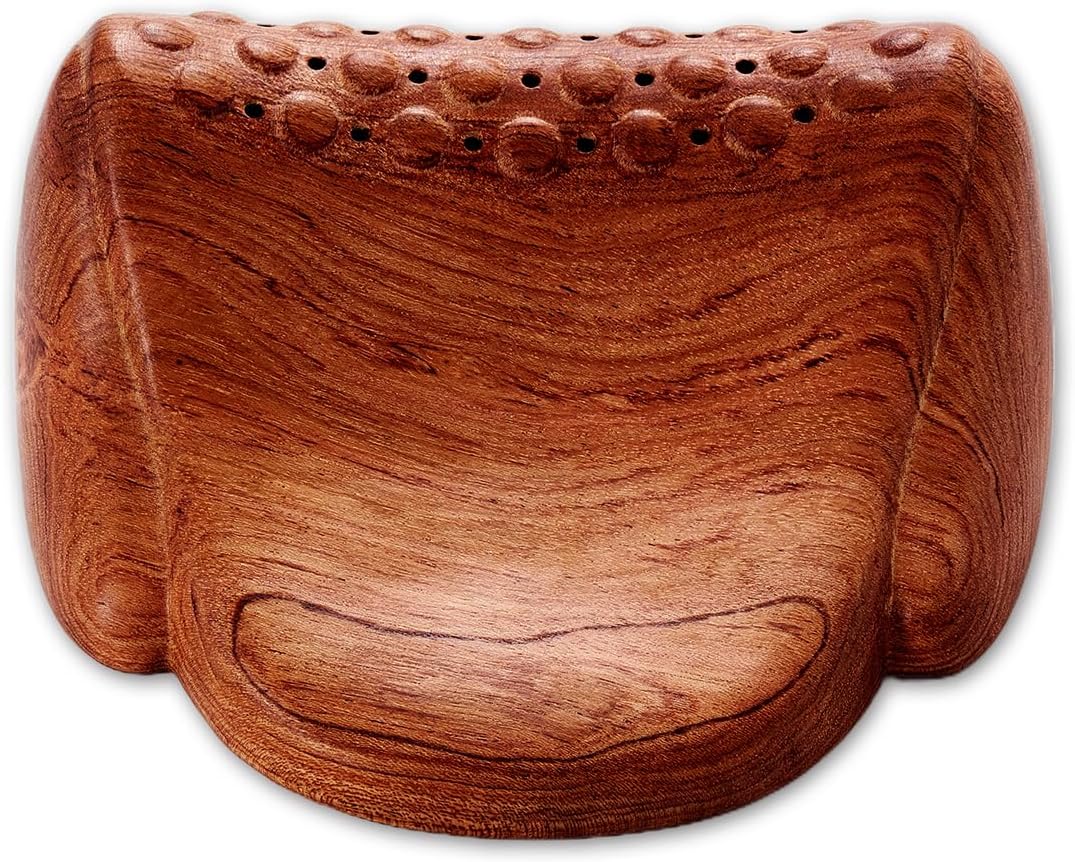 Neck Hump Corrector & Cervical Alignment Pillow - Wooden Acupressure Massager for Neck Pain, Stiffness, TMJ Relief and Spine Alignment, Ergonomic Rosewood Design for 10-Minute Daily Use