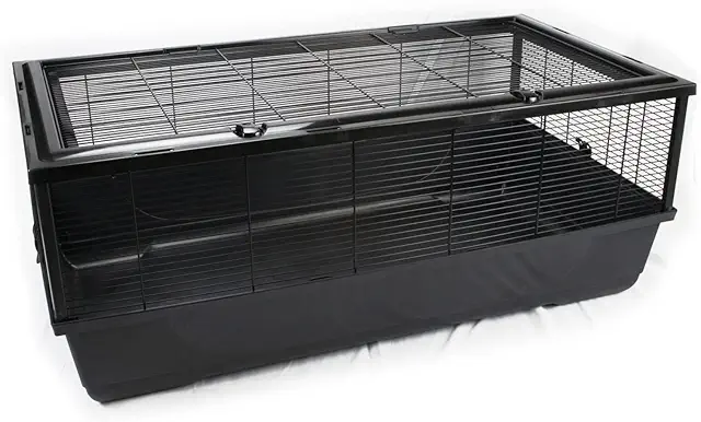 ZooPaul Premium XXL Rabbit Hutch Bearnie 100cm Guinea Pig Rabbit Hutch Hamster Cage Black