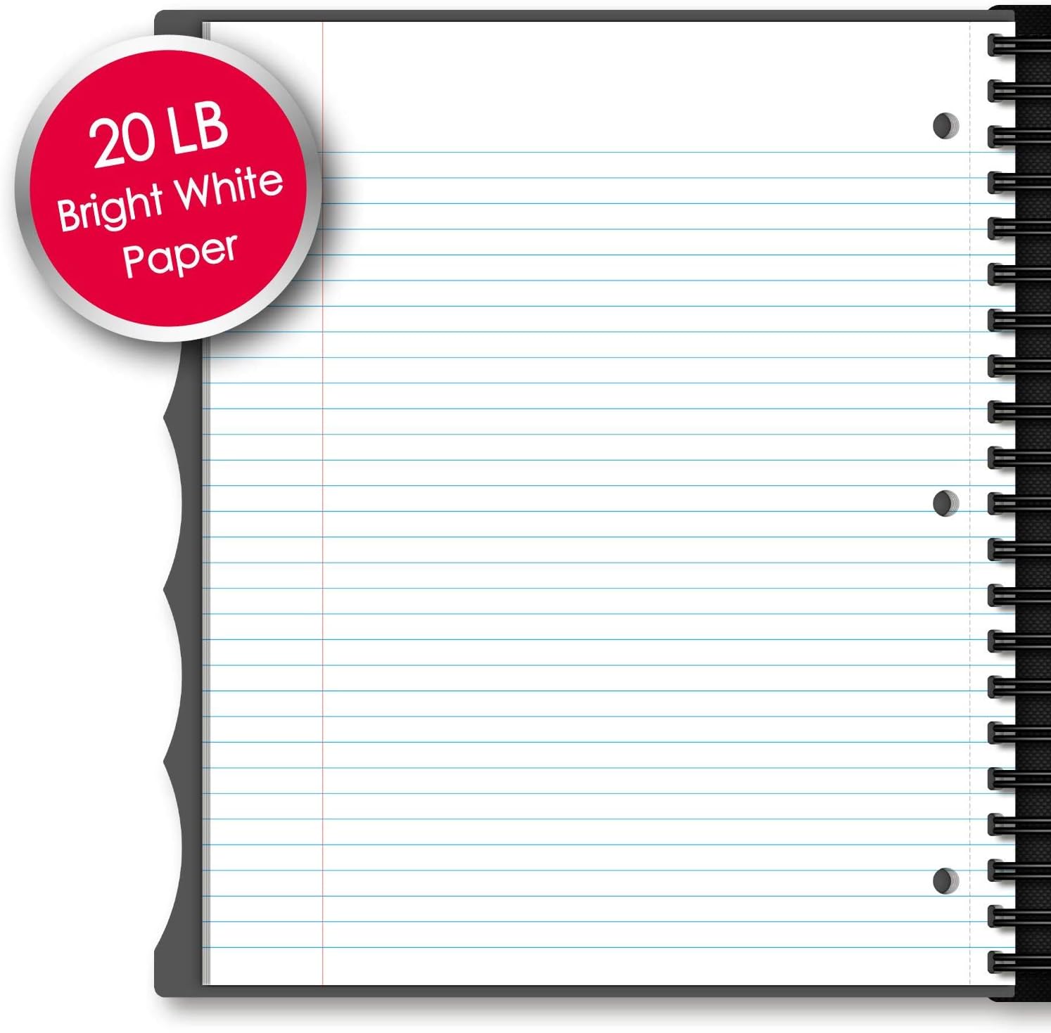 "iScholar iQ Poly Fashion Cover 10 Subject Notebook, College Ruled, 11"" x 8.5"", 250 Sheets, Designs Will Vary (58912)", fashion print dark : Office Products