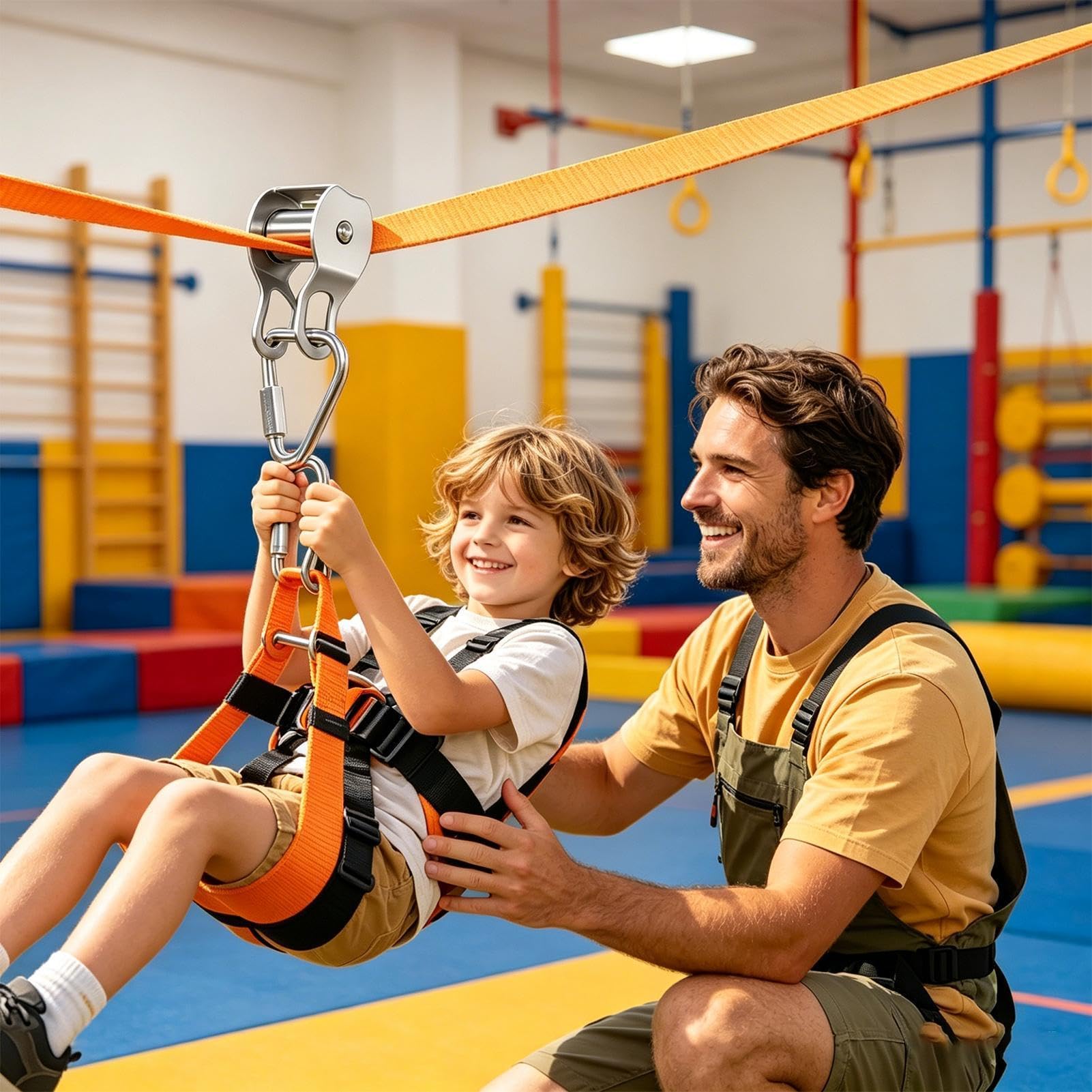 Schaukel-Set mit Slack Line – Outdoor-Set für Gleichgewicht und Spaß, für den Außenbereich mit Slack-Linien für Kinder | Teenager Mädchen Hinterhof Spiele Schule Camping