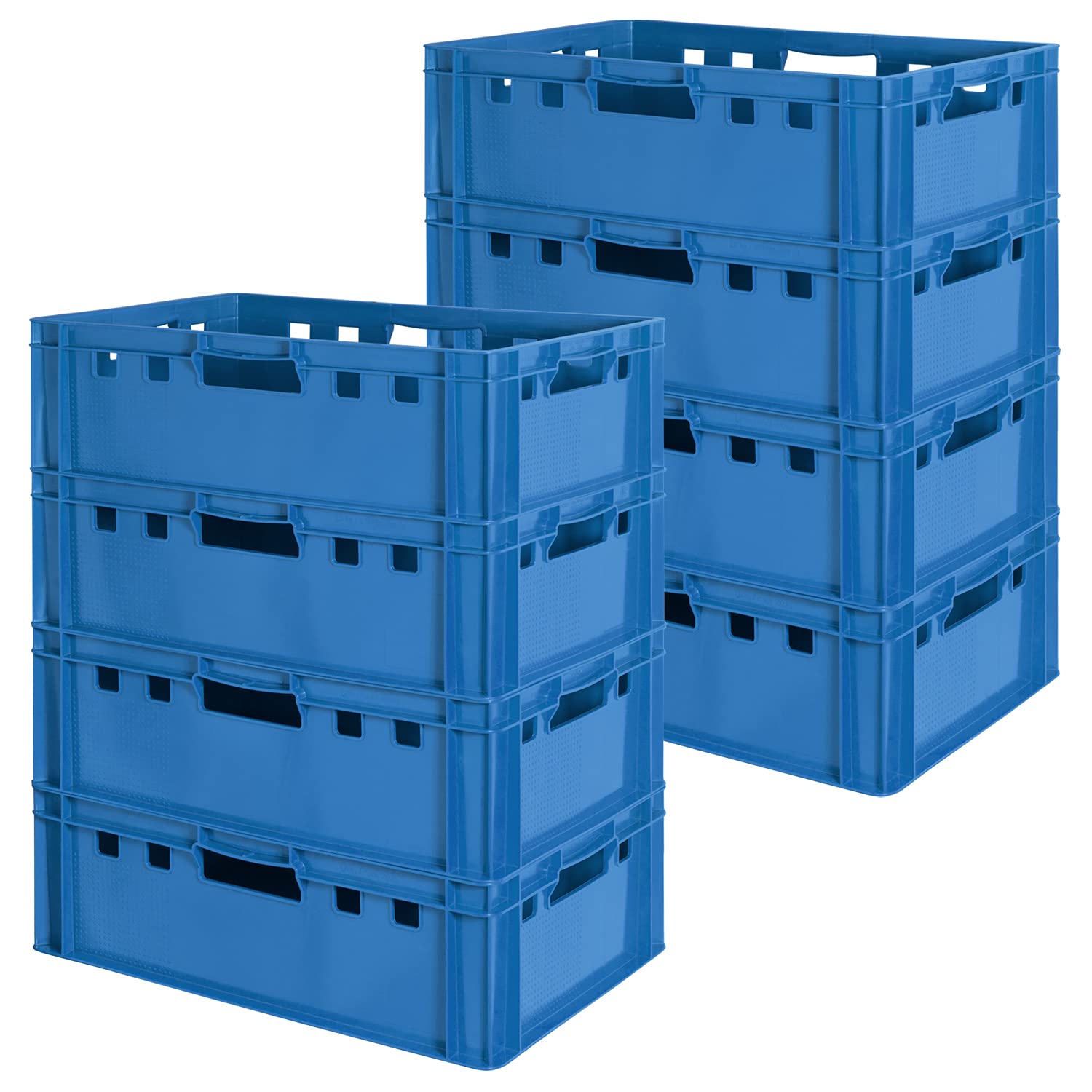 Euro Apilamiento de Plástico Caja Industrial Euro Caja Almacenamiento Eurobox E2 Azul Kingpower, Número:8