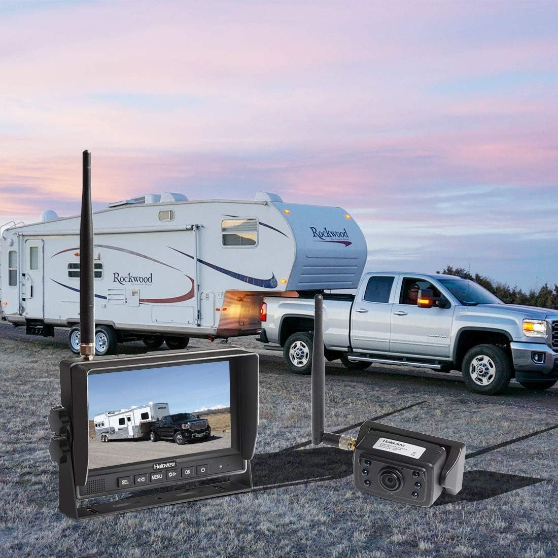 Haloview MC7109 MAX 7'' 720P HD Digital Wireless Rear View Camera System