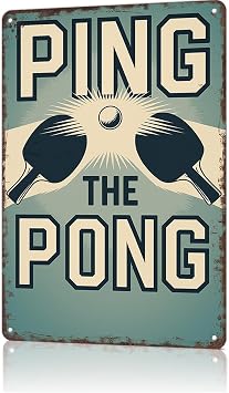 Funny Vintage Metal Signs Ping The Pong Table Tennis Sports-Tin Sign Poster For Home Room Garage Office Decor 8x12inch