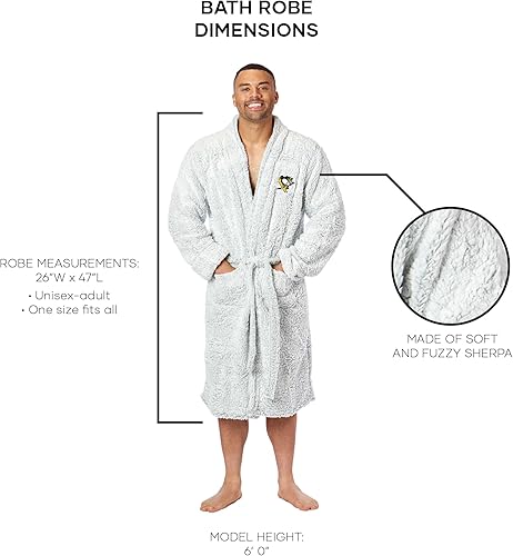 Miniatura 5 de Northwest NHL - Bata de baño de sherpa unisex para adultos