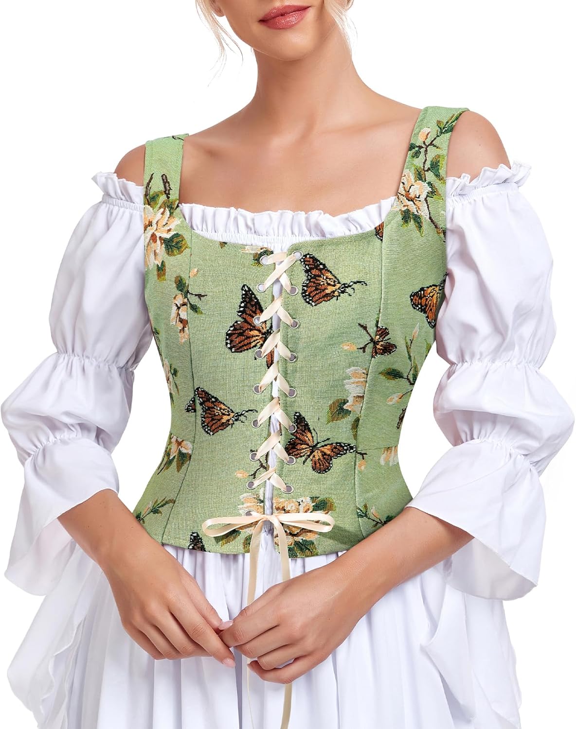 Century Star Corset Tops for Women Pirate Vest Renaissance Costume Medieval Viking Victorian Halloween Costumes Plus Size