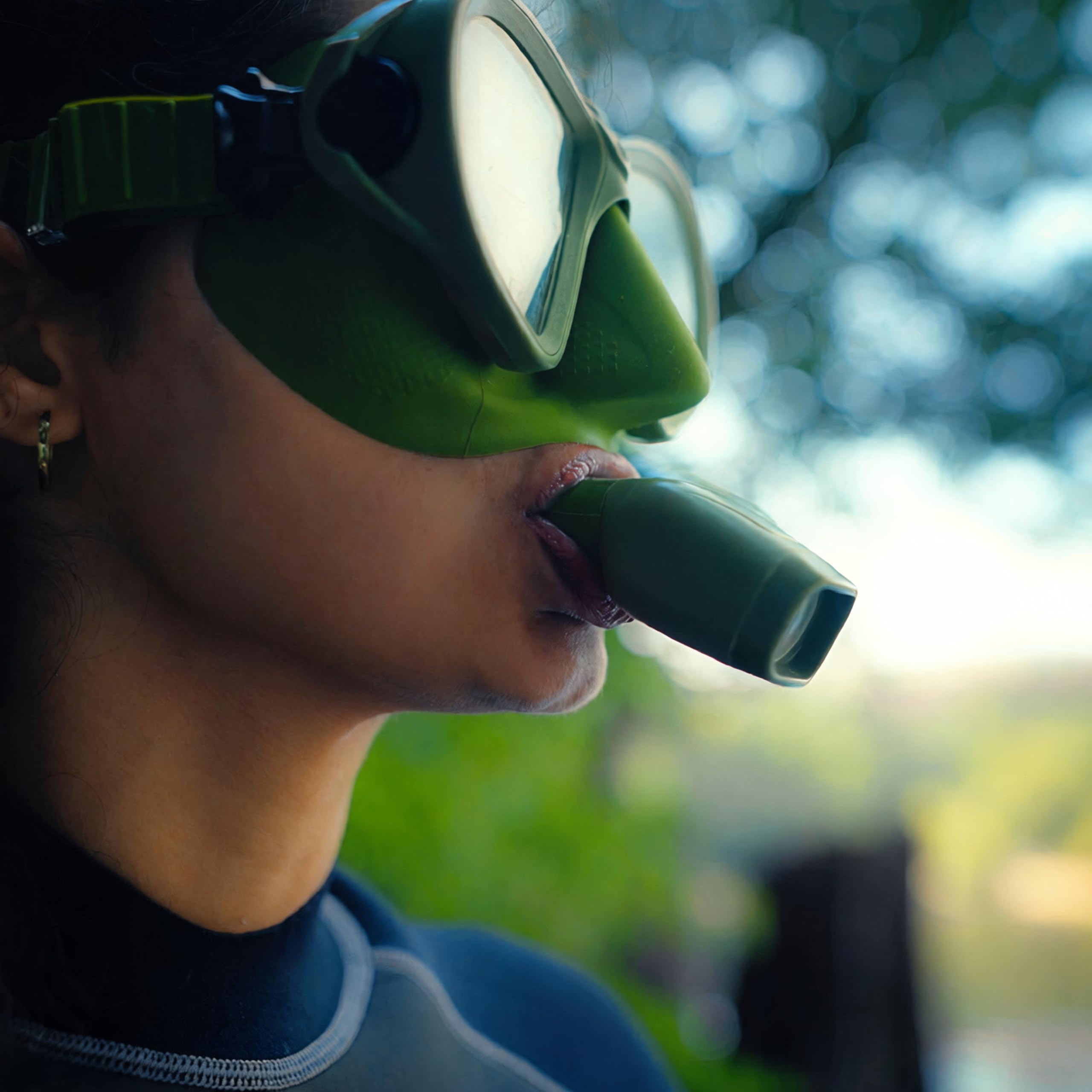 Tilos AquaStalk - Maschera subacquea e set da snorkeling semi-dry Hi-Flow 2 - Avventure in apnea senza cuciture