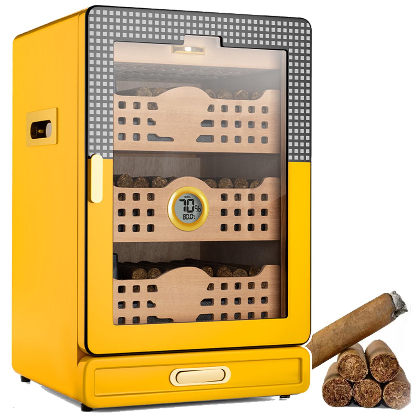 Humidor De Cedro De 4 Niveles para Puros, para 150 Puros. C