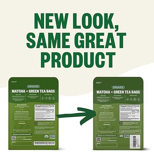 Miniatura 3 de Matcha japonesa orgánica  bolsas de té verde  100 bolsas de té  Bolsas de té ecológicas en bolsa de Kraft  por FGO