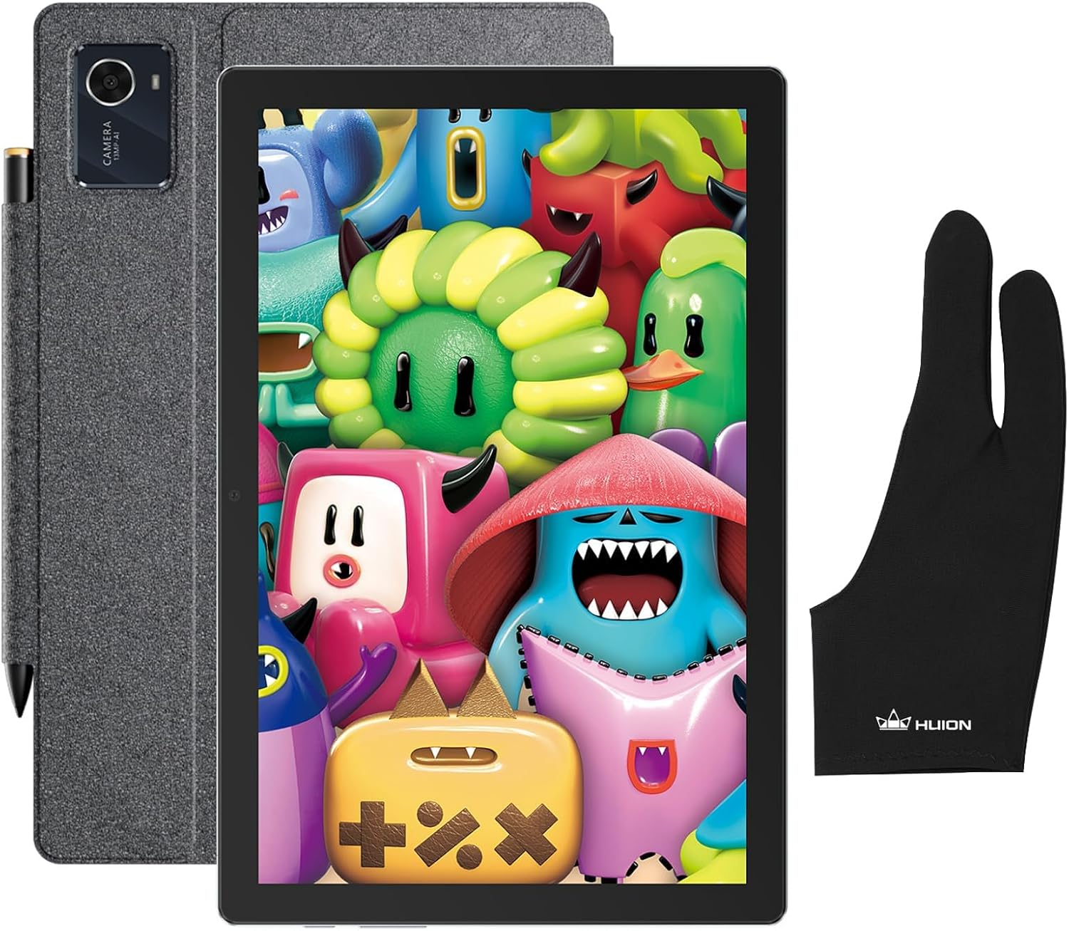 HUION Kamvas Slate 10 Standalone Drawing Tablet No Computer Needed with Full-Laminated Screen, 10.1" Digital Art Tablet with 4096 Levels Stylus Pen, Glove, Android 12, 8GB+128GB for Artist Beginner