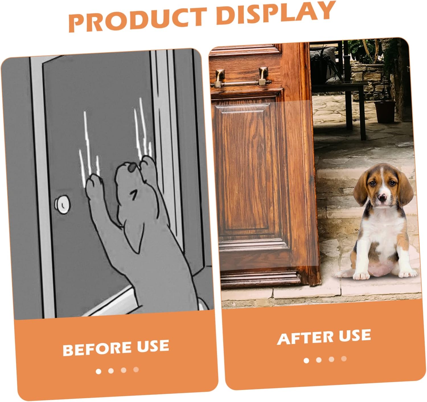 2pcs Indoor Door Scratch Shield Pet Scratch Sticker for Door Protection Adhesive Claw Guard for Dogs and Cats Easy to Install Self-Adhesive Cover