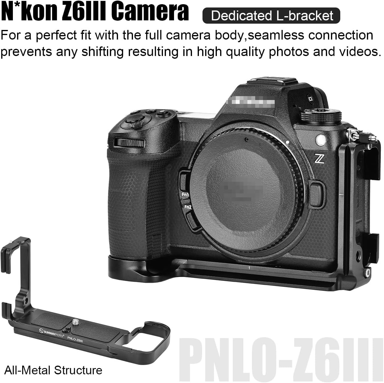 SUNWAY PNLO-Z6III L-Bracket for Z6III Camera Arca Swiss Quick Release L Plate - Image 2