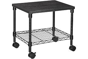 SONGMICS 2 Tier Printer Stand: The Rolling Printer Cart for Effortless Mobility
