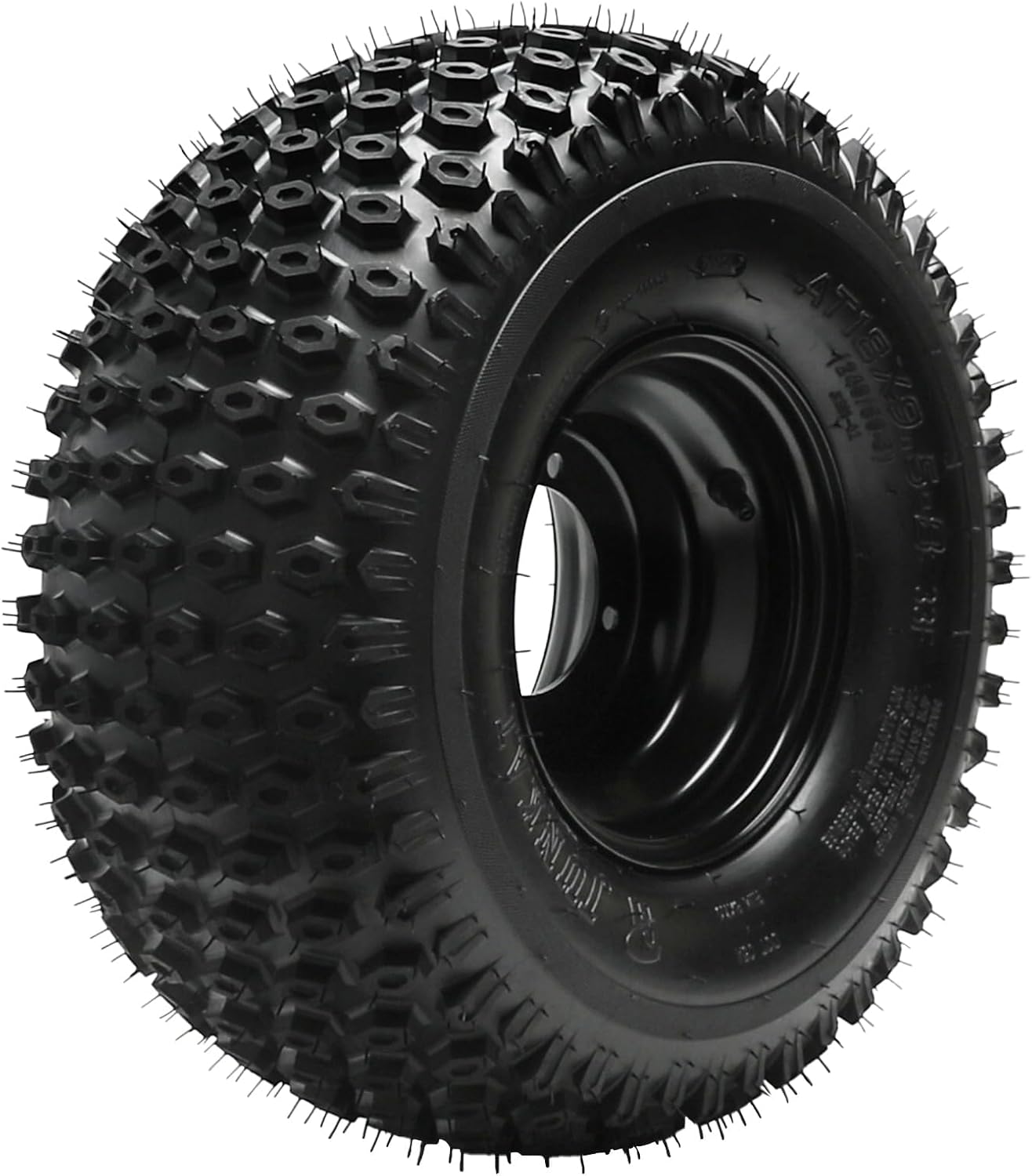 18x9.50-8 ATV Go Kart Tire & Wheel Assembly, 240/50-8 Tubeless Off-Road Tire, 8" Iron Rim with 4-Lug 110mm Bolt Pattern – Set of 2 for Go Cart, Quad, UTV, Buggy, Drift Trike