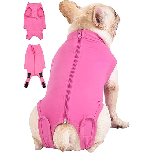 Dog Surgery Recovery Suit - After Spay, Abdominal Wounds Post Surgical Recovery, Anti Licking Breathable Dog Onesies for Small, Medium & Large Pet, Alternative Bandages Cone E-Collar