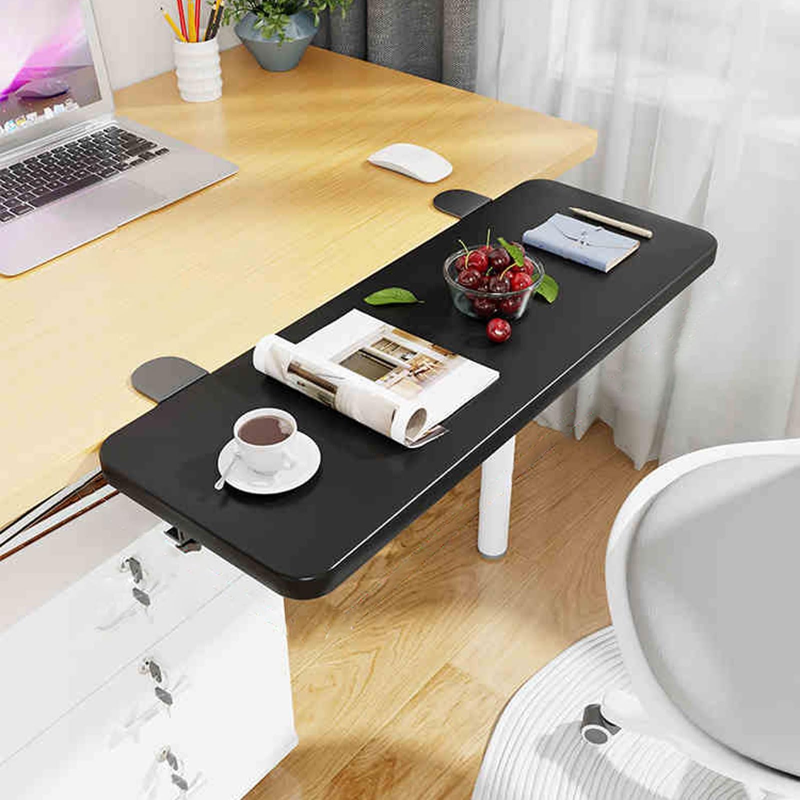 Desk Extender Tray,Ergonomics Desk Extender,Foldable Desk Extender,Keyboard Extension Table,Clamp On Keyboard Table Mount,Table Extender,Sturdy,Easy To Install,For Home And Office