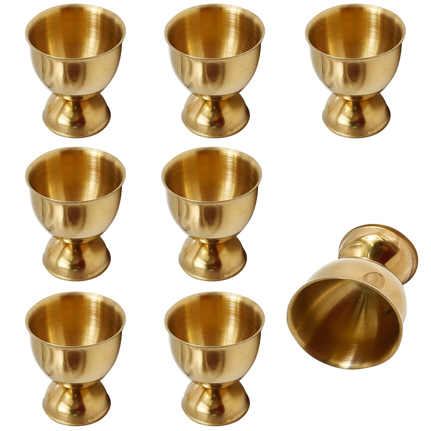 8 Stück Korrosionsbeständige Eierhalter, Eierständer aus Edelstahl, Eierablage für Frühstück, Gold Eierhalter, Küchengeräte zum Kochen von Eiern am Frühstück und Mittagessen