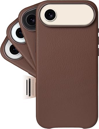 LONLI Classic for iPhone 17 Air Case, European Genuine Vele Leather