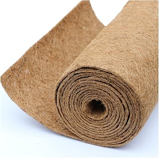 Yarrdfir 16x120 Inch Coco Coir Liner Roll - Natural Coconut Fiber Mat for Planters, Baskets, Reptile Carpet, Pet Pads & Garden Decor