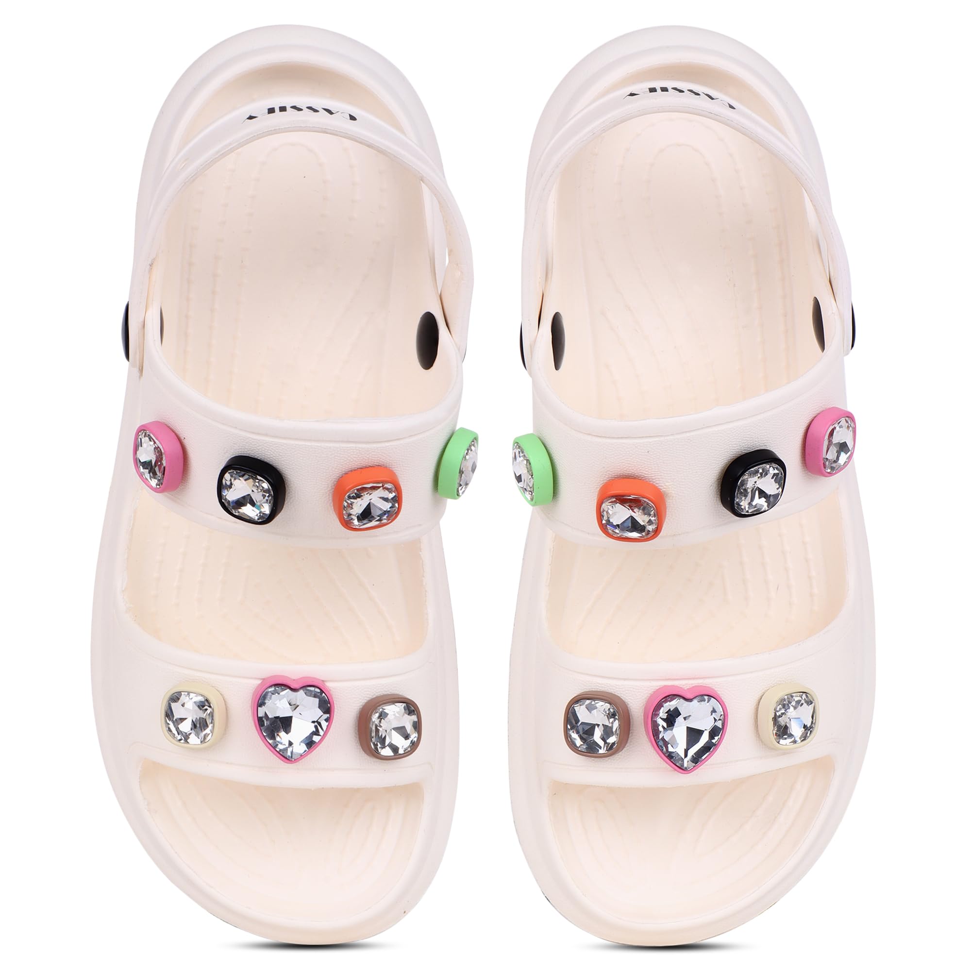 CASSIEY Women Fashionable Comfortable Lightweight Slingback Stons Clogs Sandals, Outdoor EVA Clogs- White (B0D87KFV15) Amazon Price History, Amazon Price Tracker