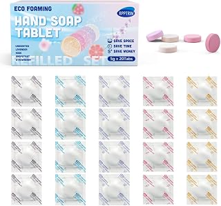 APPTRIN Foaming Hand Soap Refills Tablets 20 Pack, 174 fl oz Total (Make 20 x 8.7 fl oz Foam bottles of soap), Eco-Friendly Hand Wash Pods, Soft Hand Wash Variety Fragrance