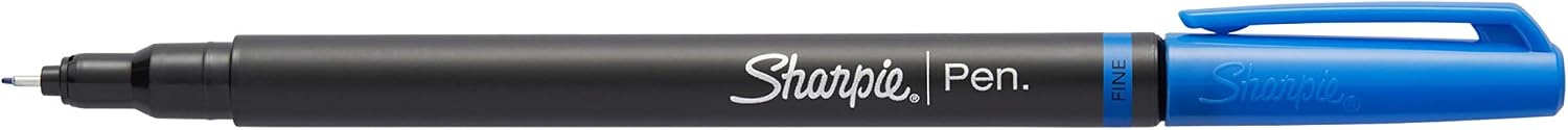 SHARPIE Felt Tip Pens, Fine Point, Blue, 2-Count