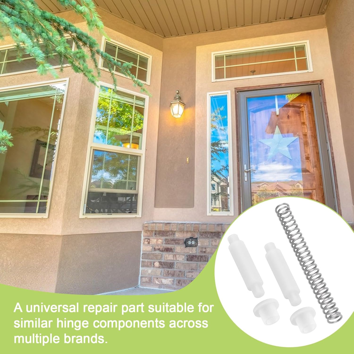 6 Sets K 5131 Storm Door Hinge Pin Kits, Screen Doors Hinge Pins Door Repair Replacement Parts Fit for Screen & Storm Doors(Plastic)