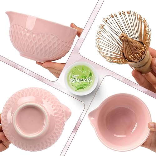 Miniatura 4 de Joyscale Matcha Whisk Set, Matcha Set Whisk And Bowl, 8 Pcs Matcha Kit Set(Texture Design), 16 OZ, Japanese Matcha Tea Set, Matcha Making Kit Gifts