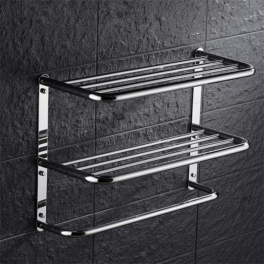 Badkamerplanken Handdoekenrek Chrome Badkamer Handdoekenrek, 304 Roestvrijstalen Handdoekstang, Wandmontage Handdoekhouder, 40cm/50cm/60cm Badkameraccessoires voor Badkamer Keuken (Kleur: Chroom 60cm Badkamerplanken Handdoekenrek Chrome Badkamer Handdoekenrek, 304 Roestvrijstalen Handdoekstang, Wandmontage Handdoekhouder, 40cm/50cm/60cm Badkameraccessoires voor Badkamer Keuken (Kleur: Chroom 60cm