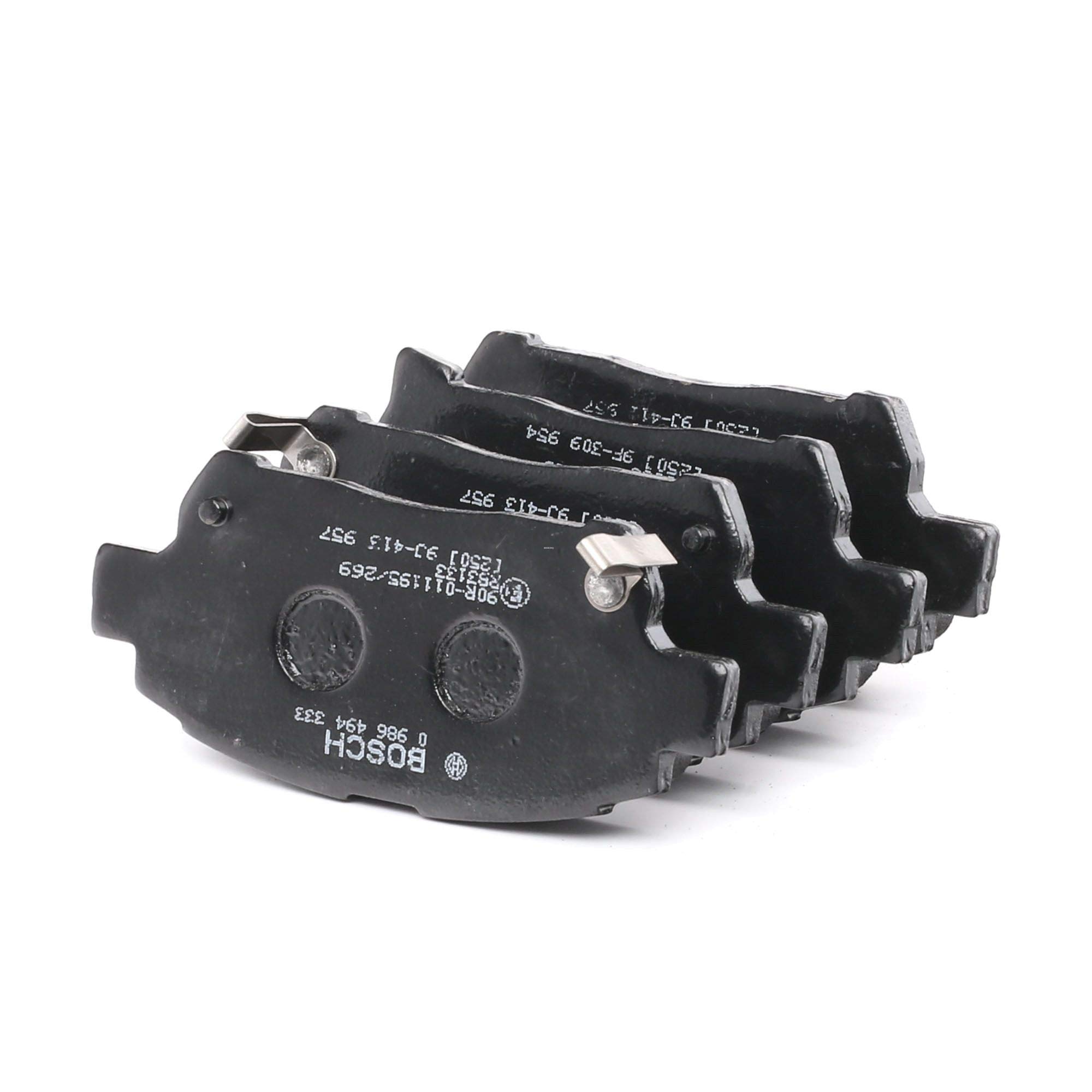 Bosch BP1223 - Brake Pads Car Front Axle - Bosch Quality - Reduced Noise and Dust - ECE-R90 Certified - Copper-Free - 1 Set of 4 Pads
