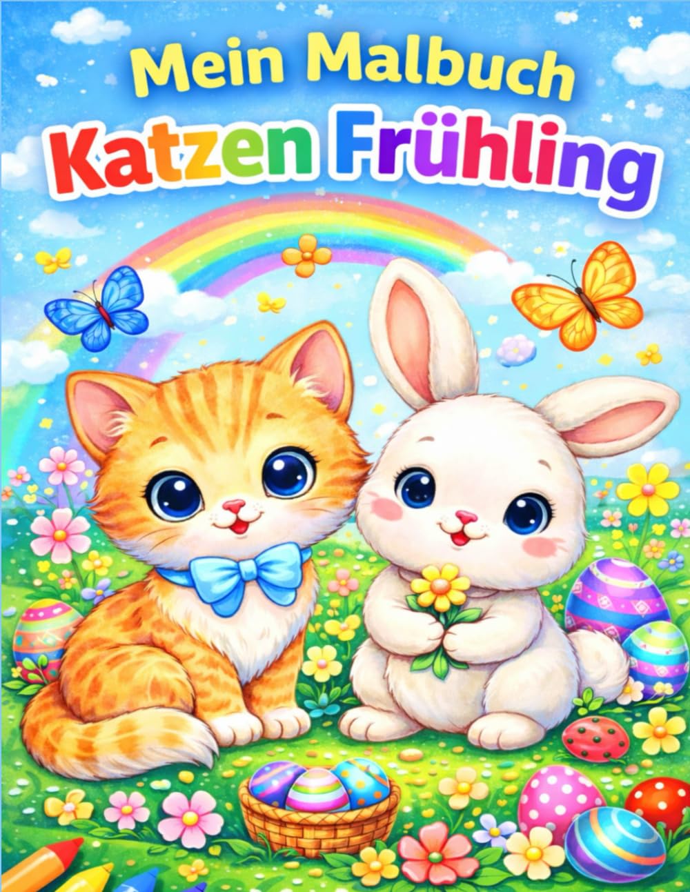 Mein Malbuch: Katzen Frühling