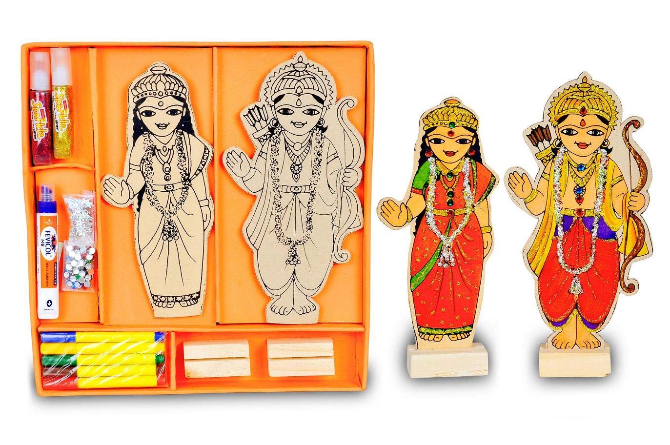 Buy The Jaipur Craft Kit Make Your Own Craft Kit Ram and Sita Wooden