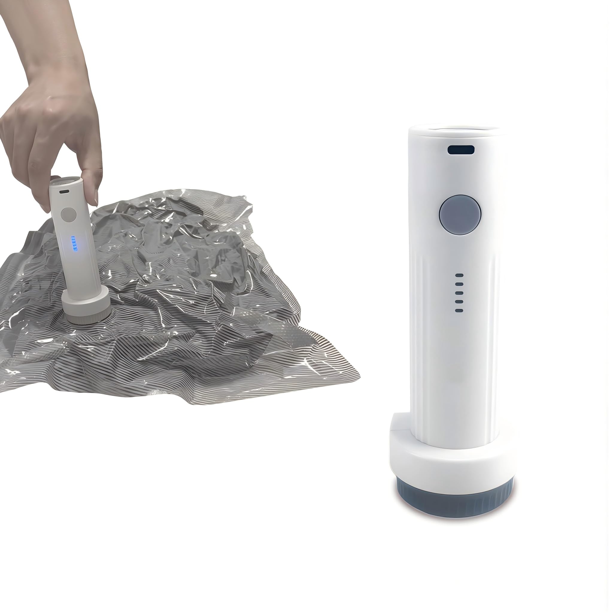 Cordless Electric Vacuum Pump for Vacuum Storage Bags Travel Air Pump，Portable USB Pump for Vacuum Seal Bags – Ideal for Bedding/Clothes（Storage Bags Not Included）