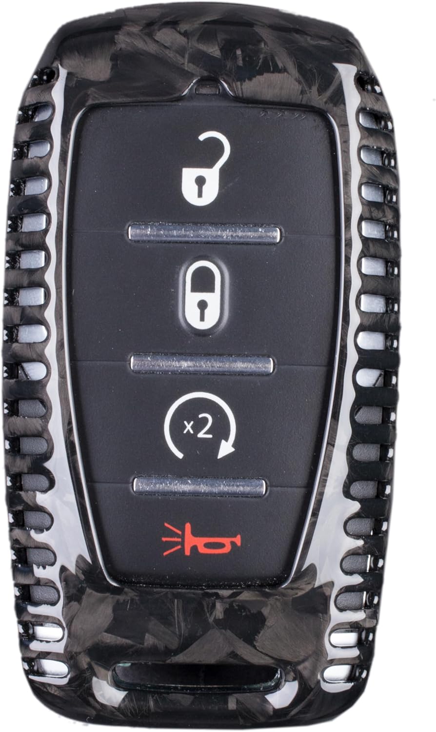Genuine Carbon Fiber Key Fob Cover for Ram 1500 2500 3500 Key Fob 2019-2025 Protector Case