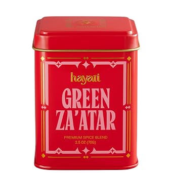 Hayati Palestinian Zaatar 2.5oz Tin Premium Thyme, Sesame & Sumac Spice Blend Authentic Middle Eastern Seasoning for Bread, Eggs, Chicken & Salads