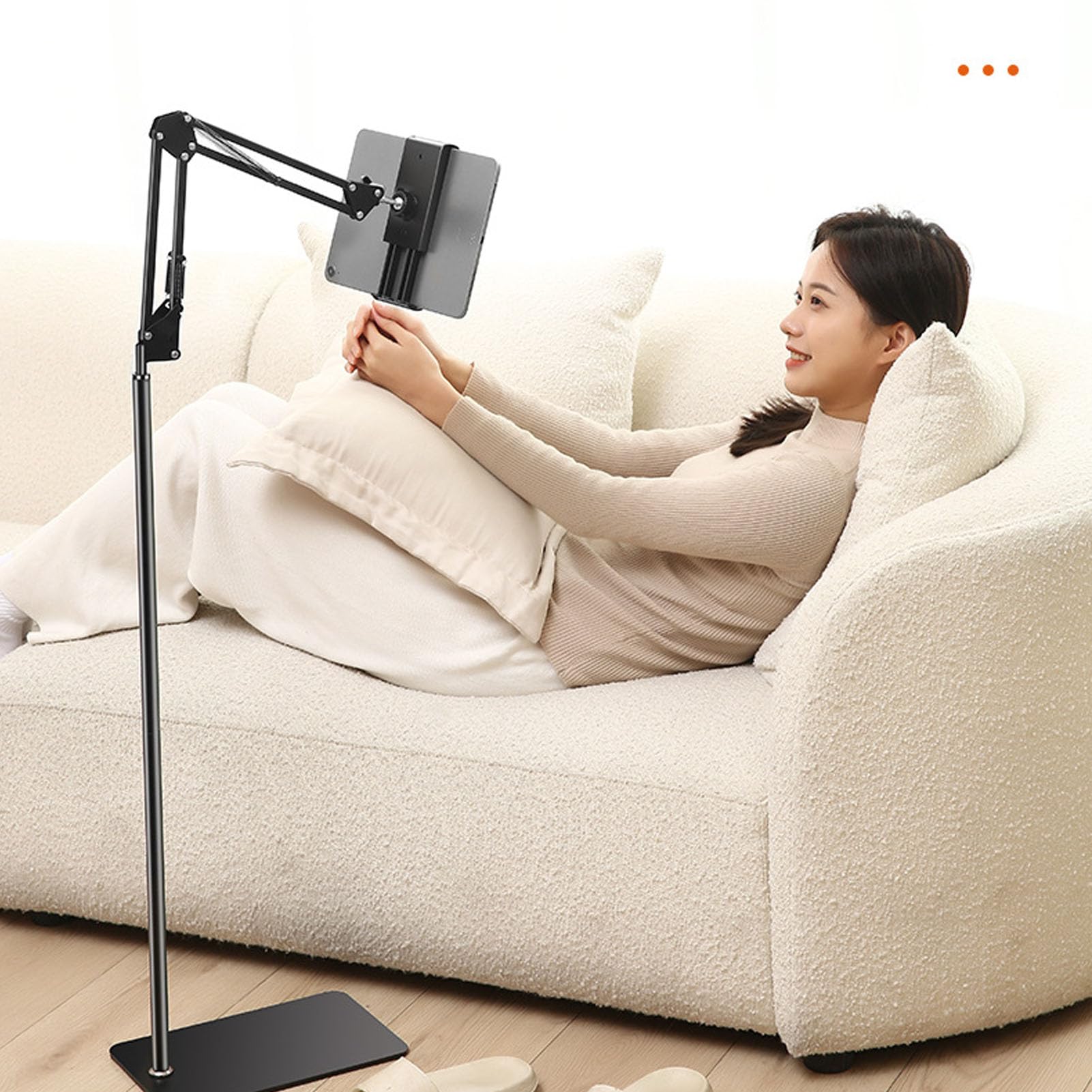 Soporte de Suelo para Tableta, Soporte de Teléfono de Cama deAjustable, Soporte Giratorio para Tableta de 360 ​​Grados, Soporte Universal Estable para Teléfono para Teléfonos