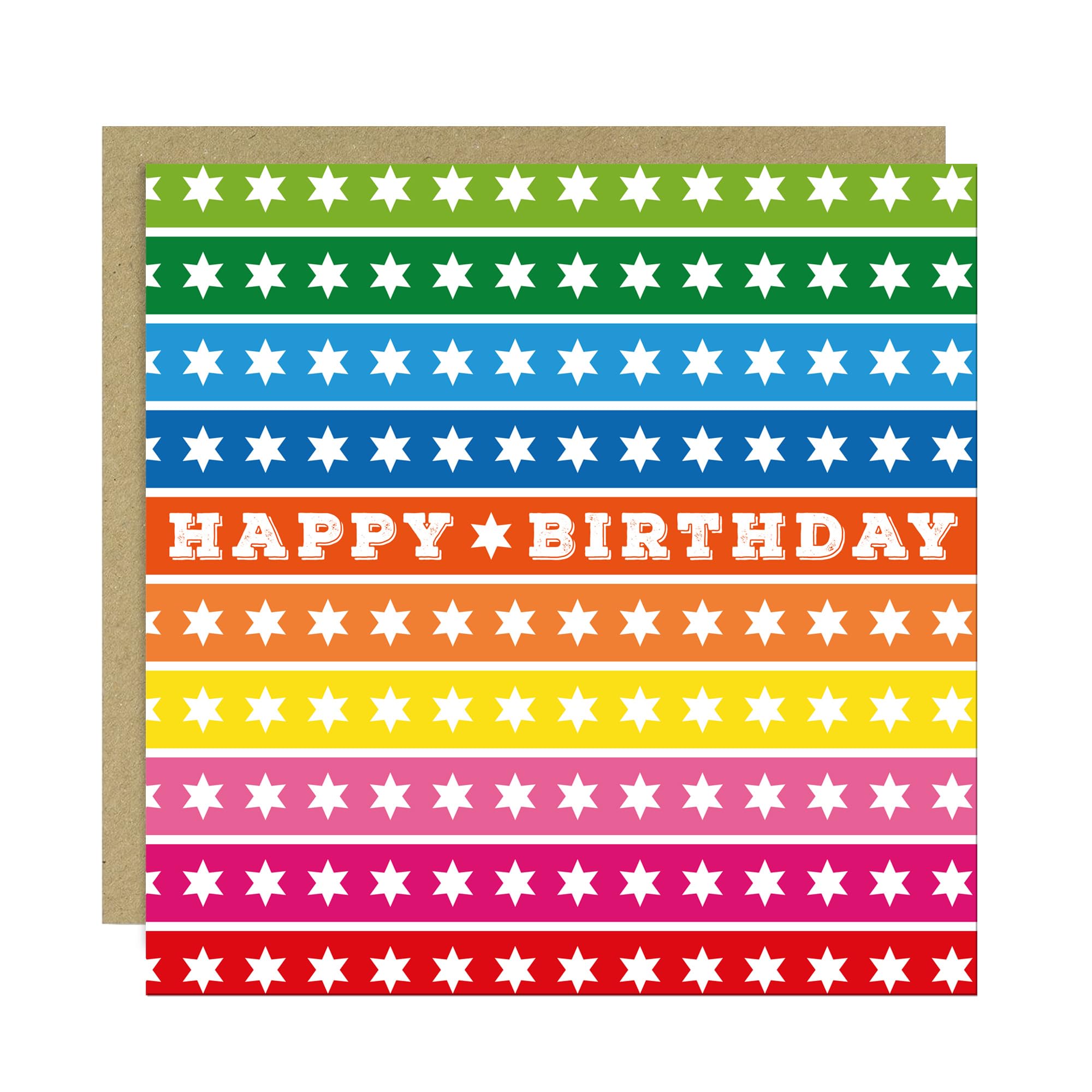 RED OCEAN Multi Coloured Birthday Card For Men Women, Happy Birthday Card For Him Her, Envelope Included Neutral Birthday Card For Boys Girls, Fun Happy Birthday Card