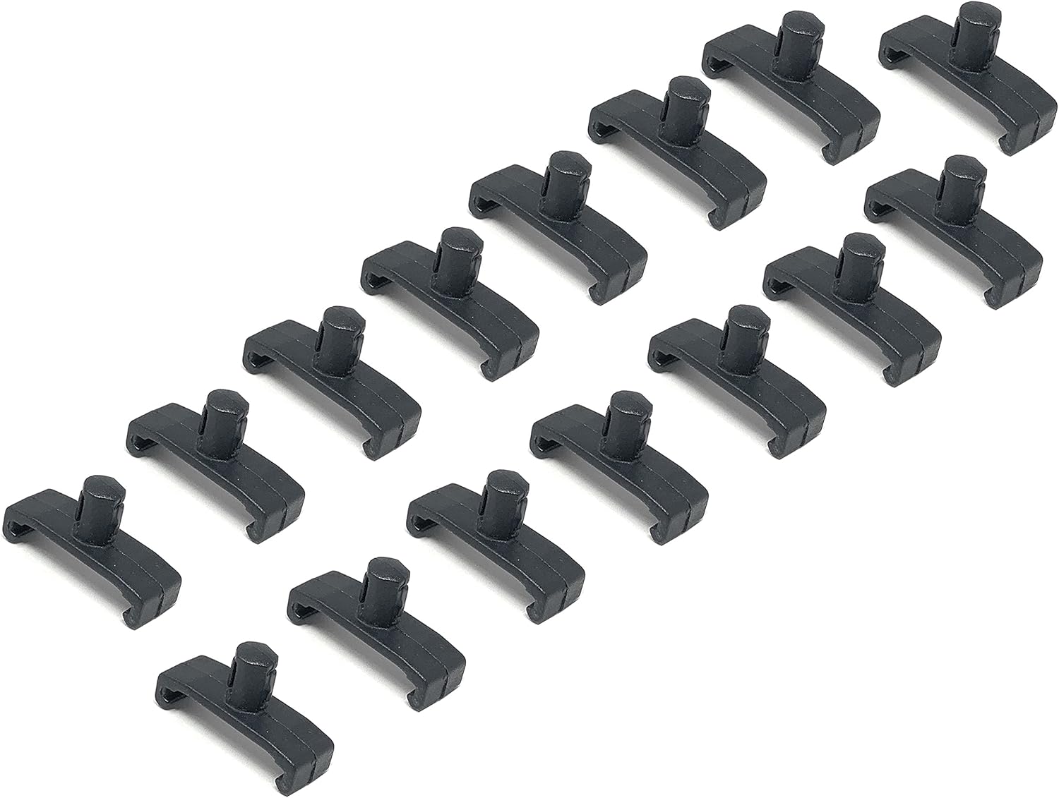 MLTOOLS 1/2 Inch 15 piece Black Dura pro Twist Lock Socket Organizer Clips with 96 ID Stickers - Made in USA