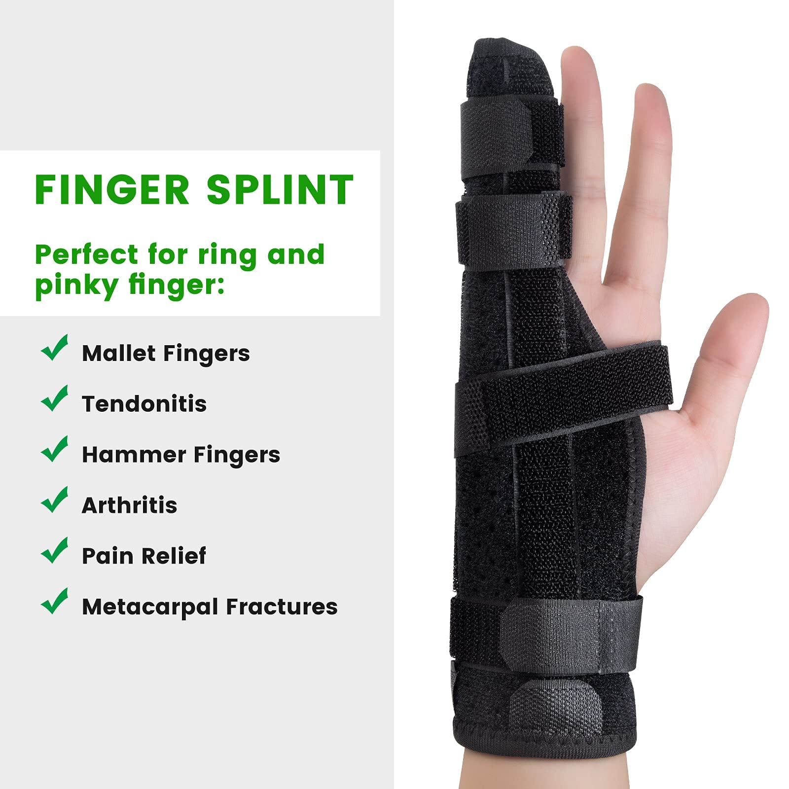 Hand Brace with Finger Support Finger Brace Pinky Finger Splint Brace